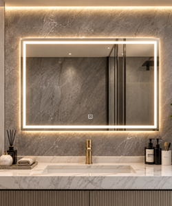 Specchio LED Bagno Rettangolare 80x60 cm – Touch, Antiappannamento, 3 Temperature Luce | DSL 056