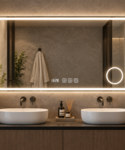 Specchio LED Bagno 100x70 cm – Touch, Antiappannamento e Lente Ingrandimento | DSL 058