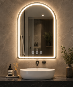 Specchio LED Bagno ad Arco 60x120 cm – Touch, Antiappannamento, 3 Temperature | DSL 059